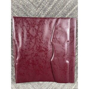 Vintage 1996 Mead Trapper Keeper XL Maroon Binder Notebook 90s w/Folder